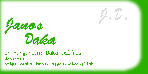 janos daka business card